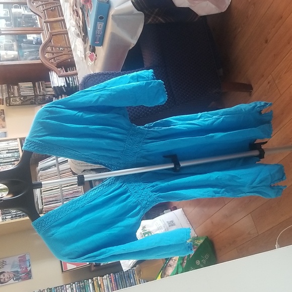 10/$10   Beachy Turquoise Cover Up L - Picture 6 of 6